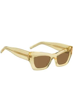 Transparent-acetate sunglasses with signature hardware