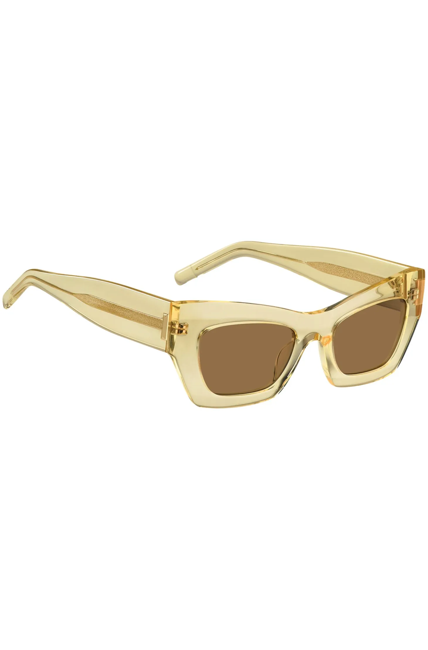 Transparent-acetate sunglasses with signature hardware