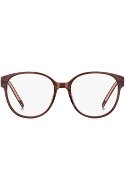 Transparent-burgundy optical frames with Double B monogram