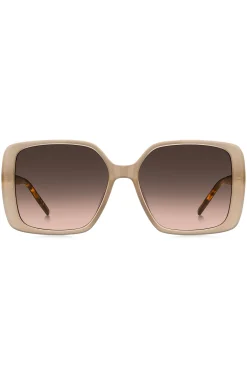 Transparent-nude sunglasses with Double B monogram
