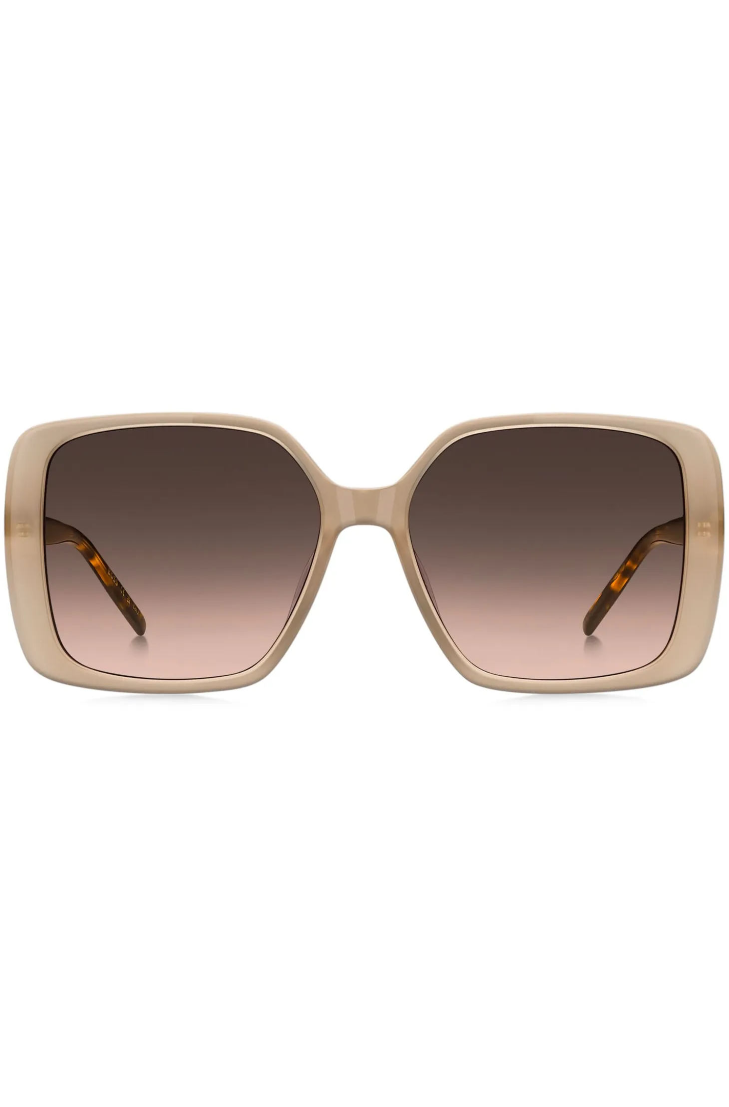 Transparent-nude sunglasses with Double B monogram