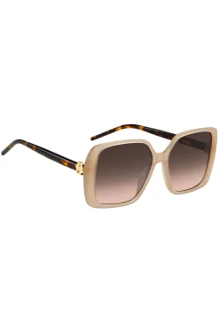 Transparent-nude sunglasses with Double B monogram