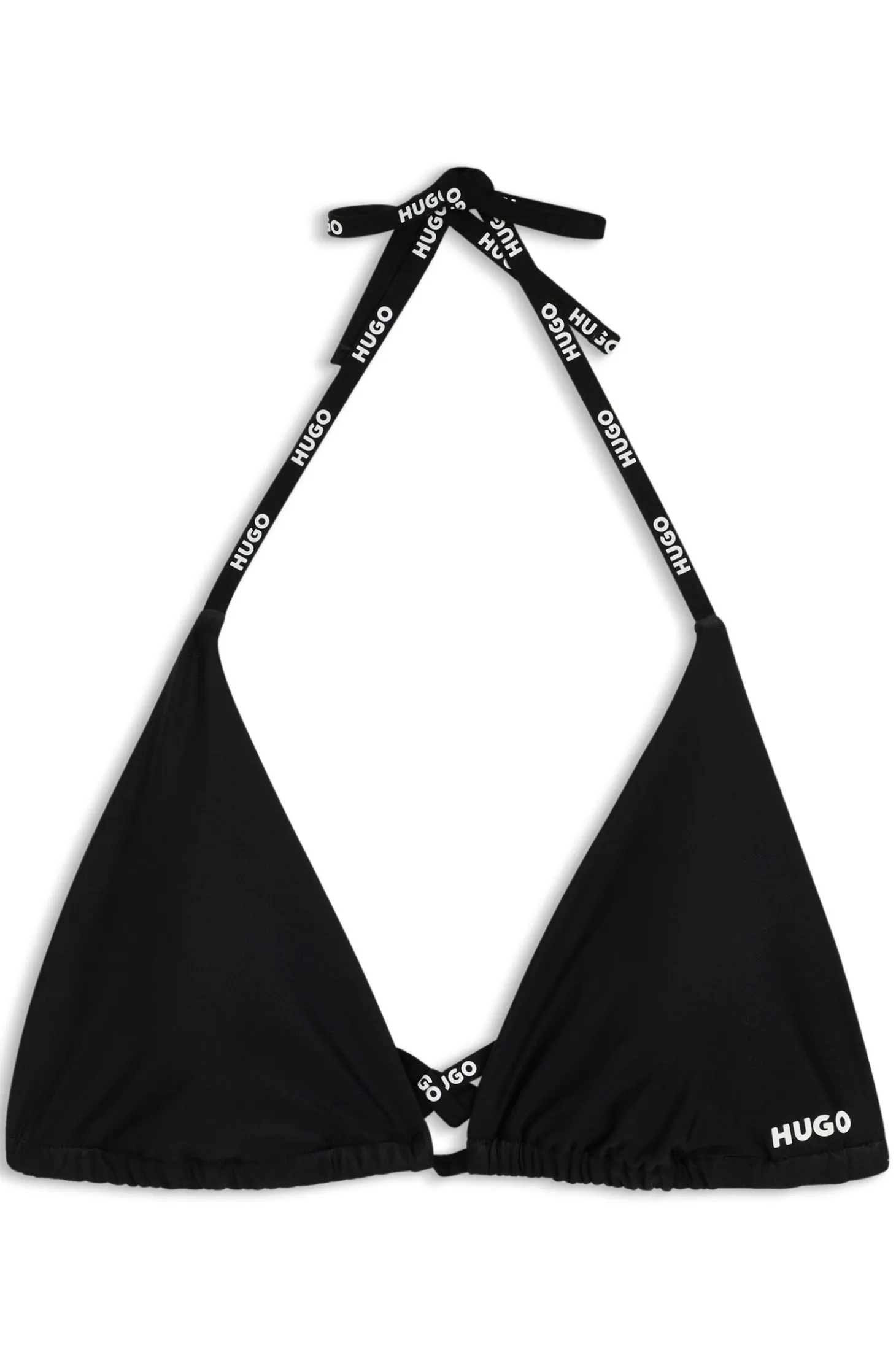 Triangle bikini top with logo ties