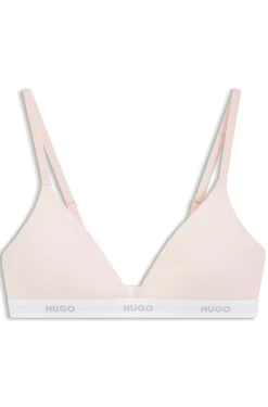 Triangle bra in stretch cotton with logo band