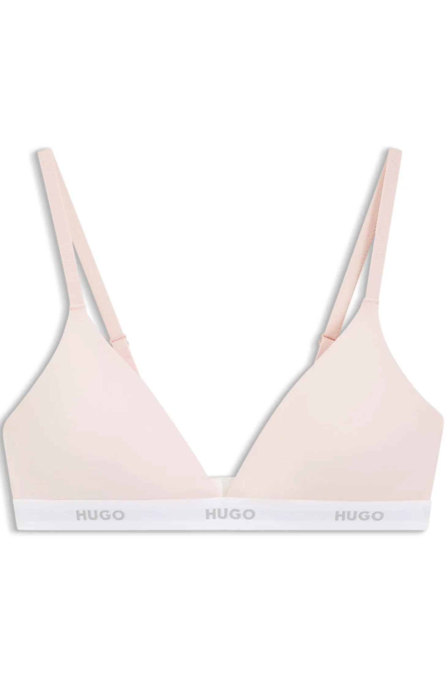 Triangle bra in stretch cotton with logo band