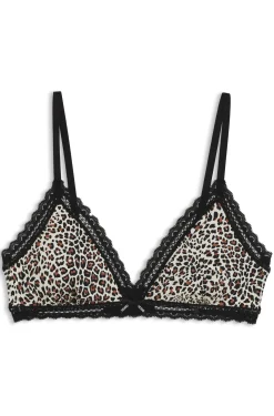 Triangle bra with lace trims