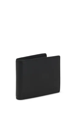 Trifold wallet in leather with embossed logo