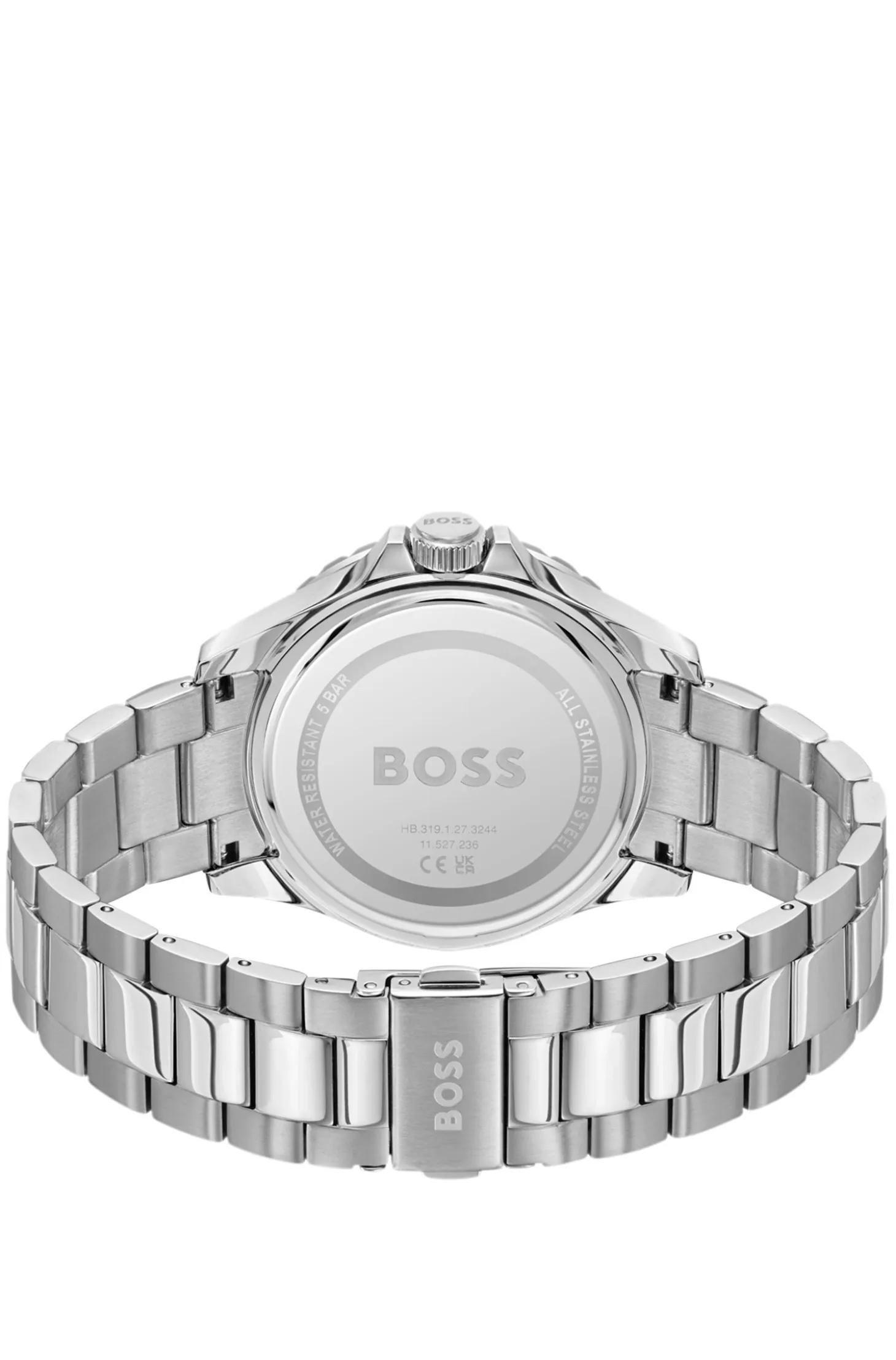 TROPER SPORT Black-dial watch with steel bracelet