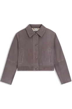 Trucker-style jacket in suede