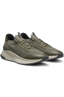 TTNM EVO trainers with knitted uppers and suede trims