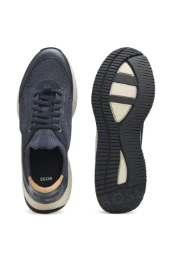 TTNM EVO trainers with knitted uppers and leather trims