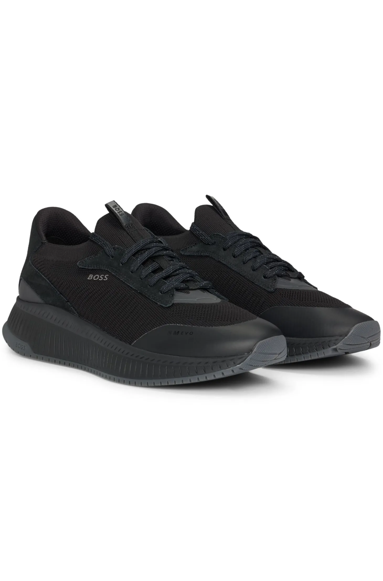 TTNM EVO trainers with knitted uppers and suede trims