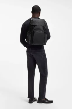 Twill backpack with Double B monogram