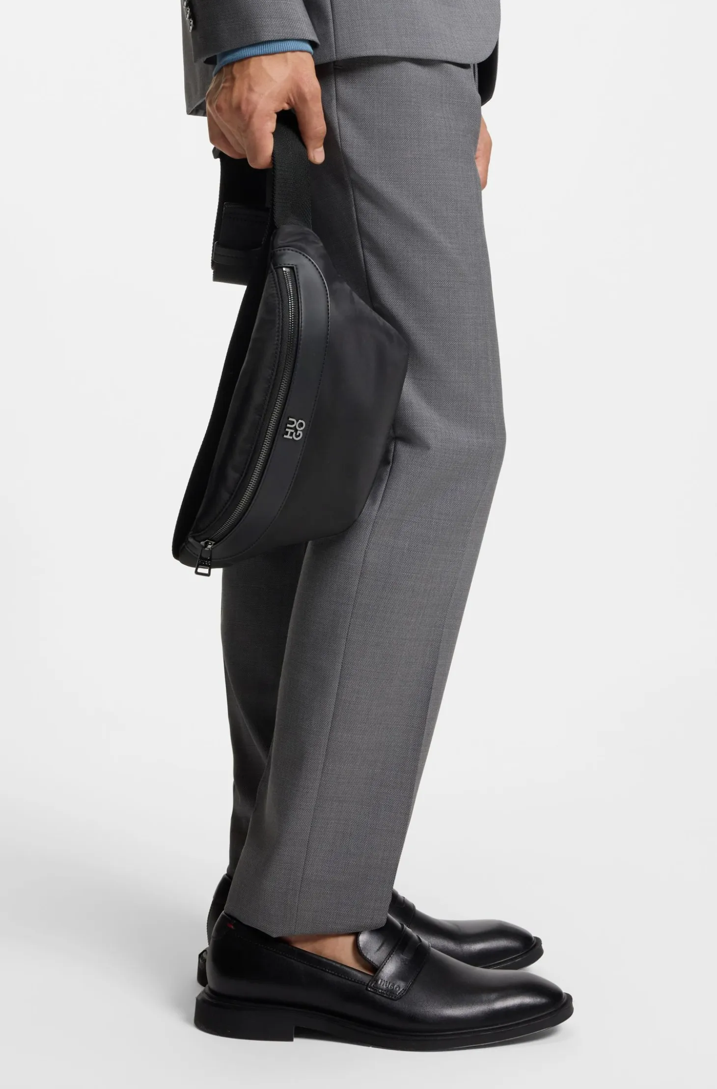 Twill belt bag with stacked-logo hardware