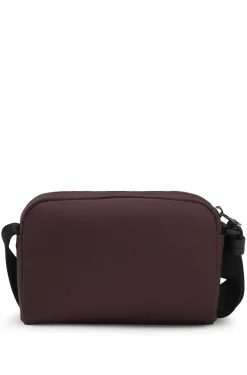 Twill crossbody bag with stacked-logo hardware