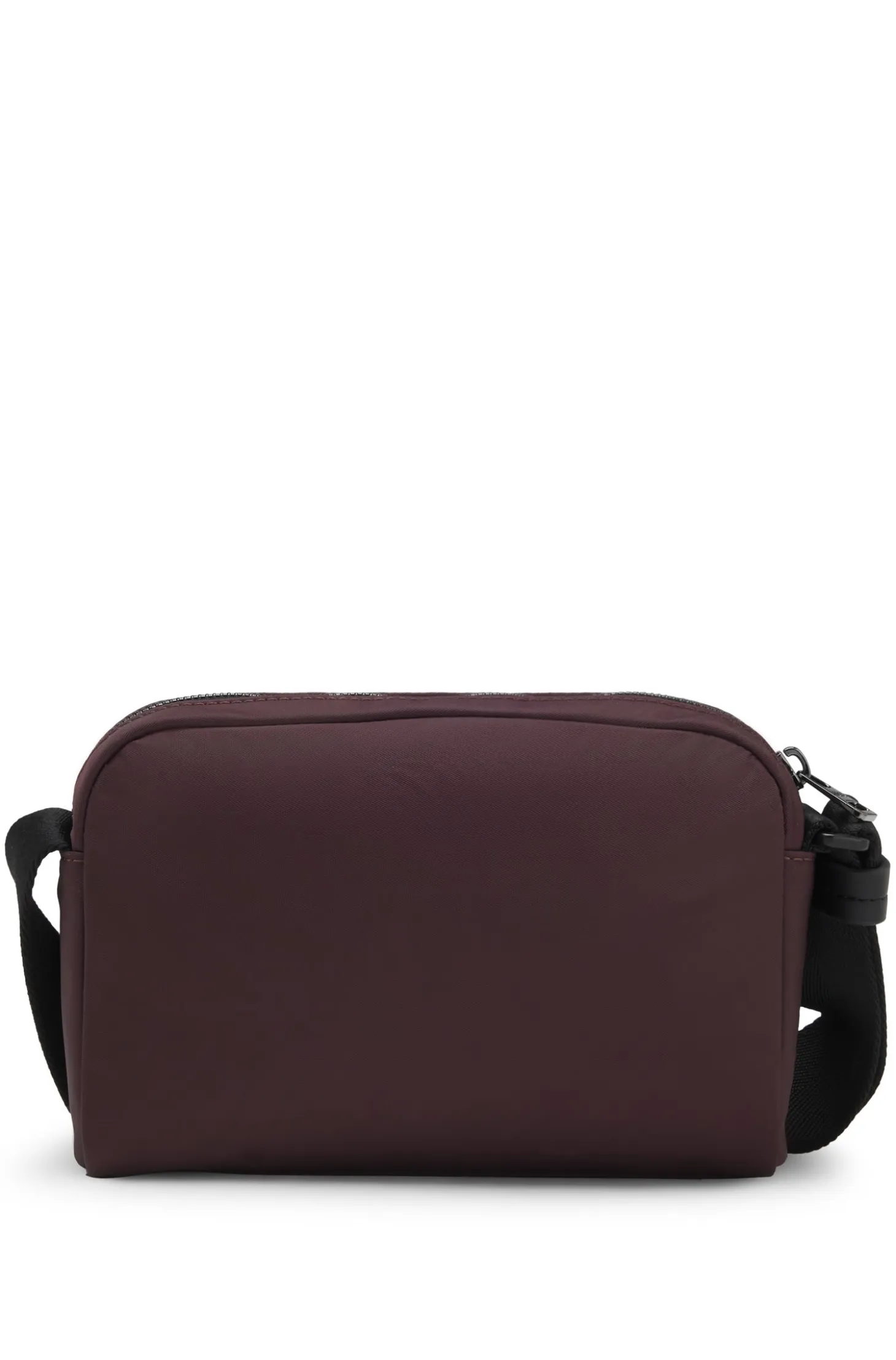 Twill crossbody bag with stacked-logo hardware