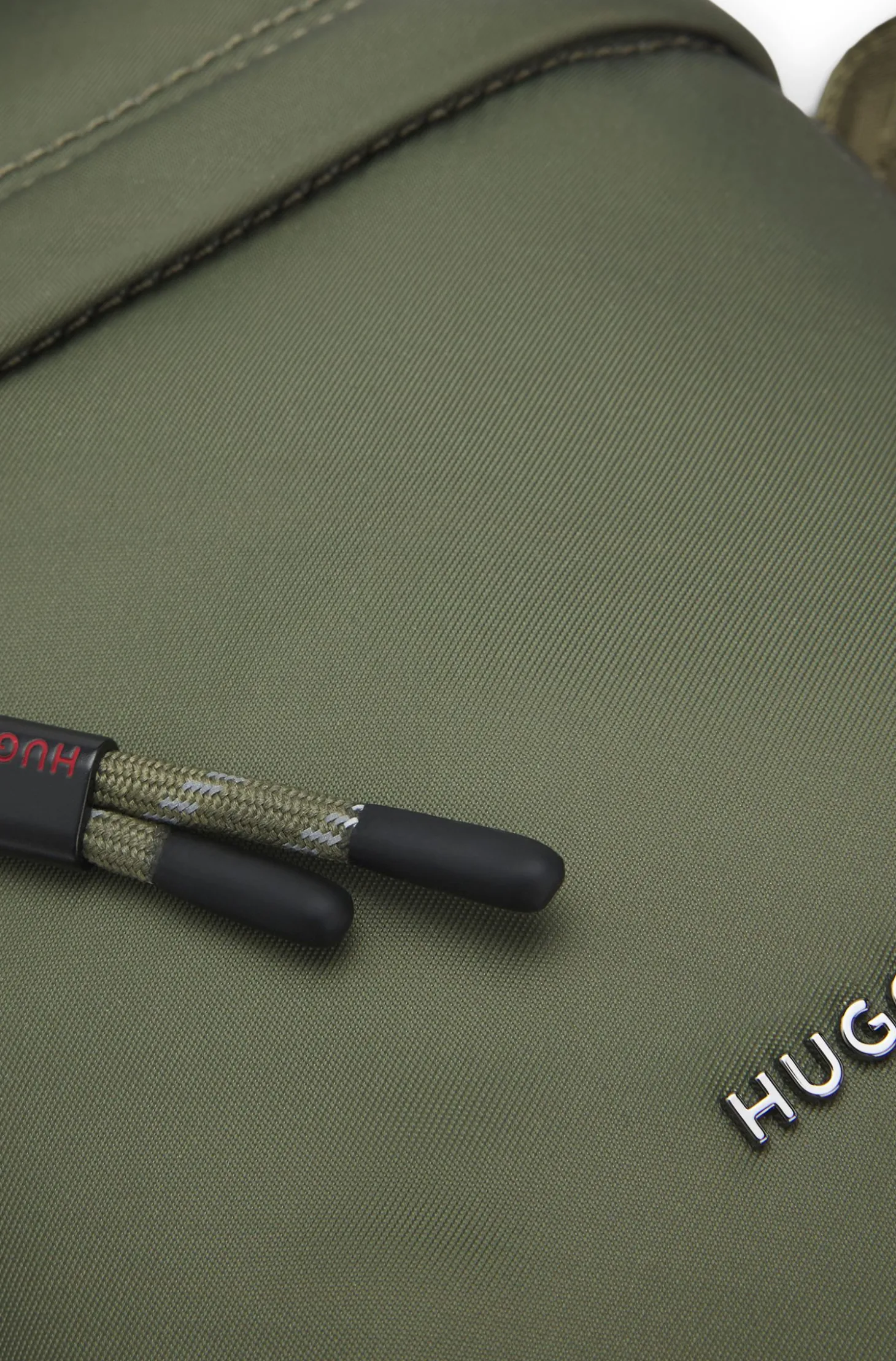 Twill reporter bag with metallic logo lettering