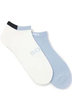 Two-pack ankle socks in soft bamboo blend