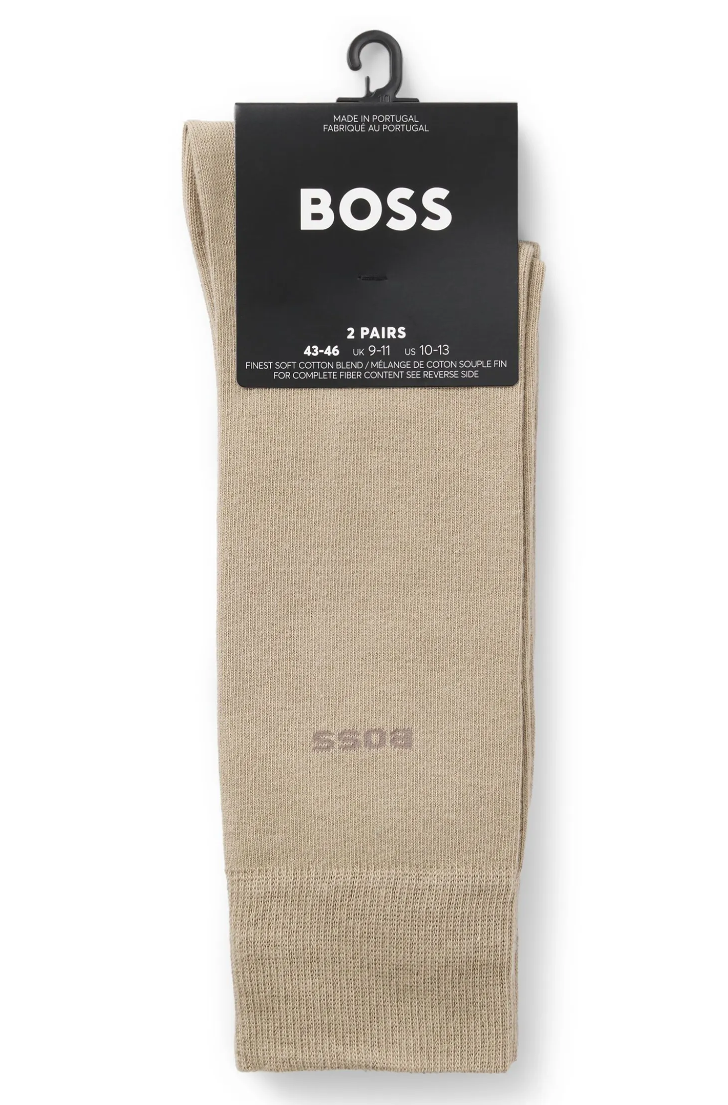 Two-pack business socks in soft compact cotton