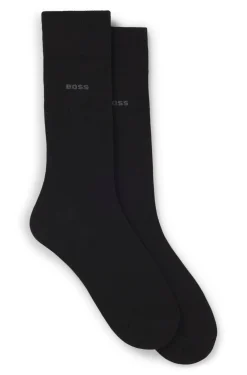 Two-pack business socks in soft compact cotton