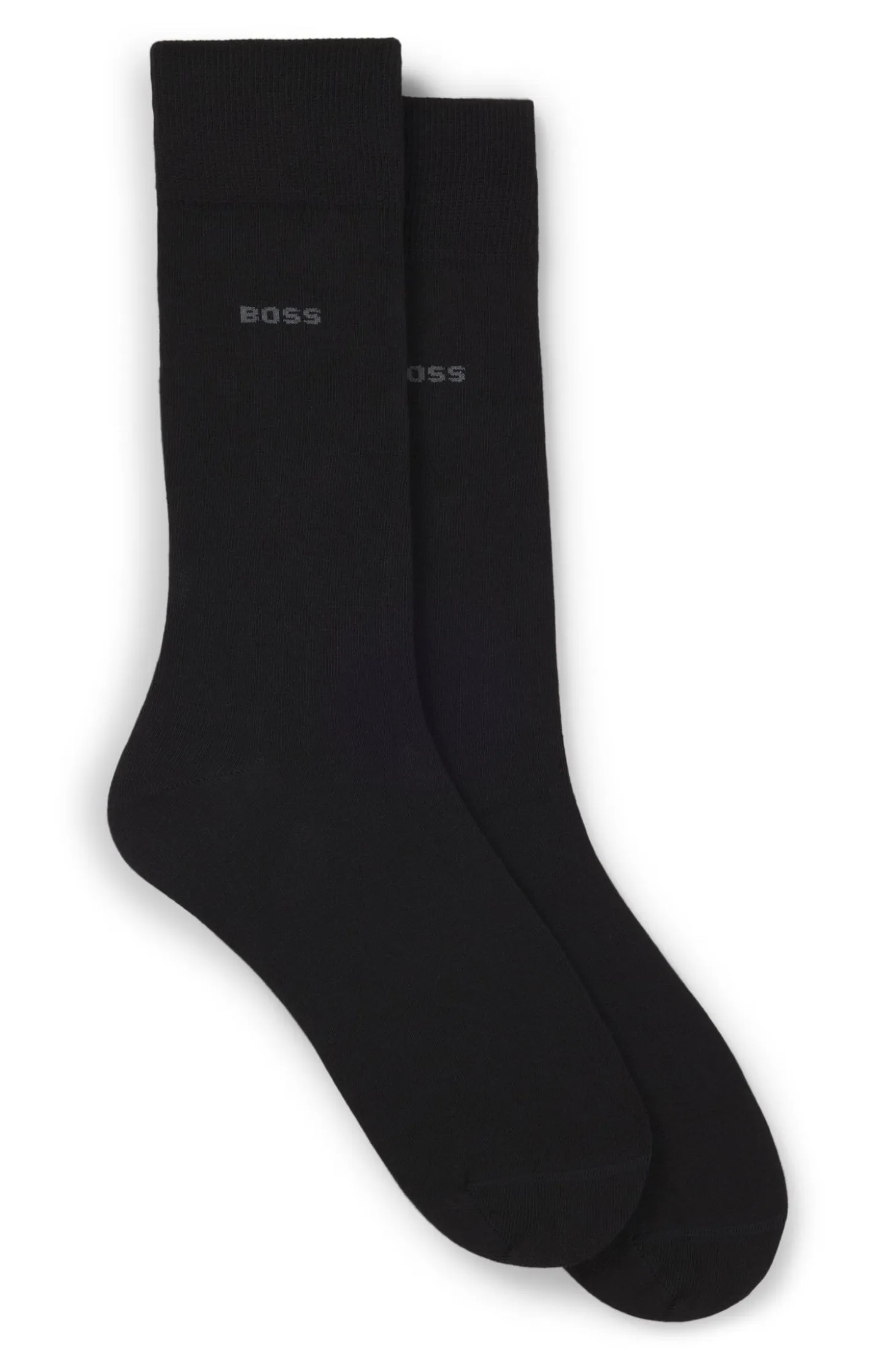 Two-pack business socks in soft compact cotton