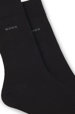 Two-pack business socks in soft compact cotton