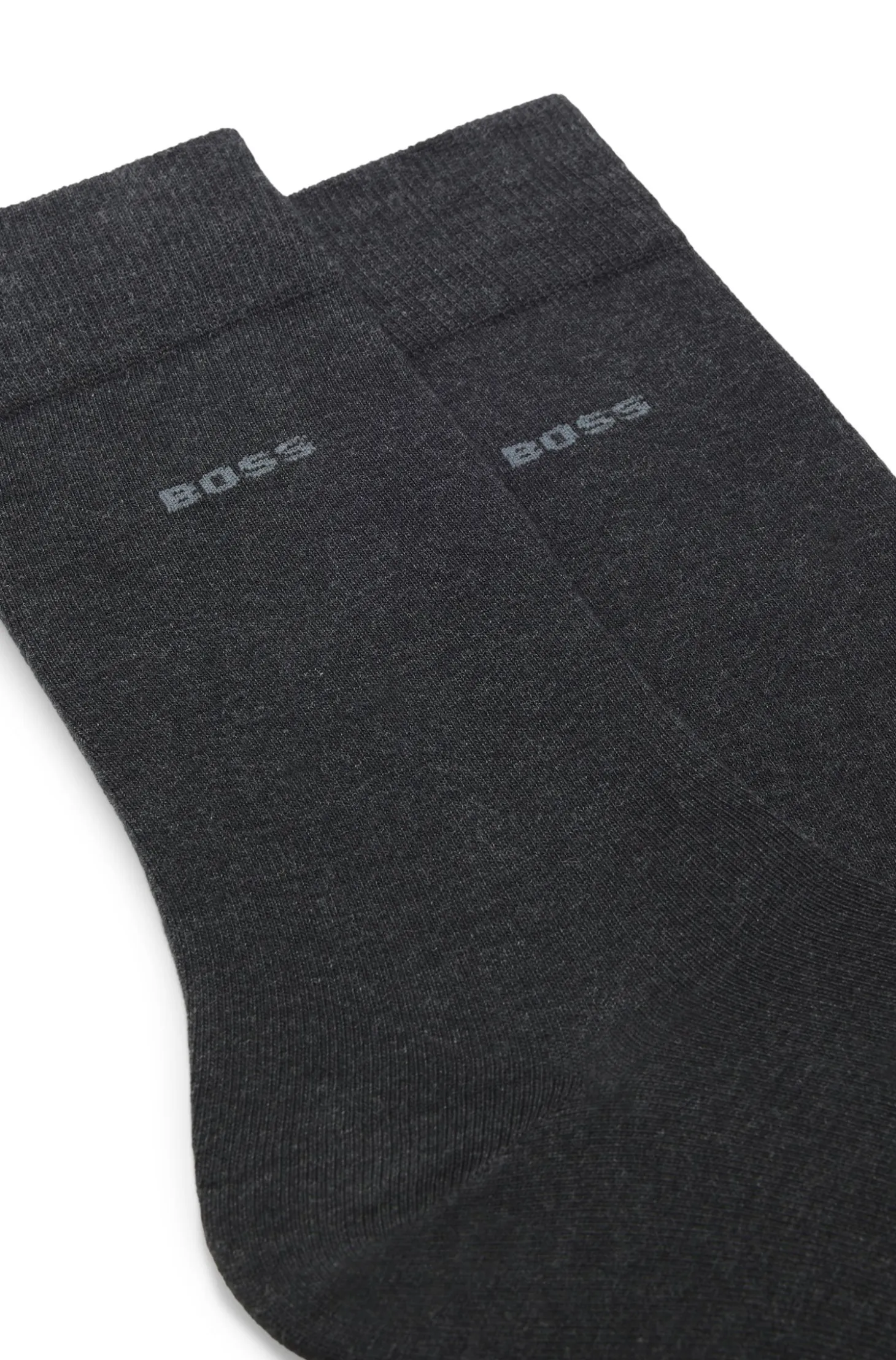 Two-pack business socks in soft compact cotton
