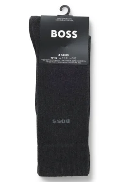 Two-pack business socks in soft compact cotton