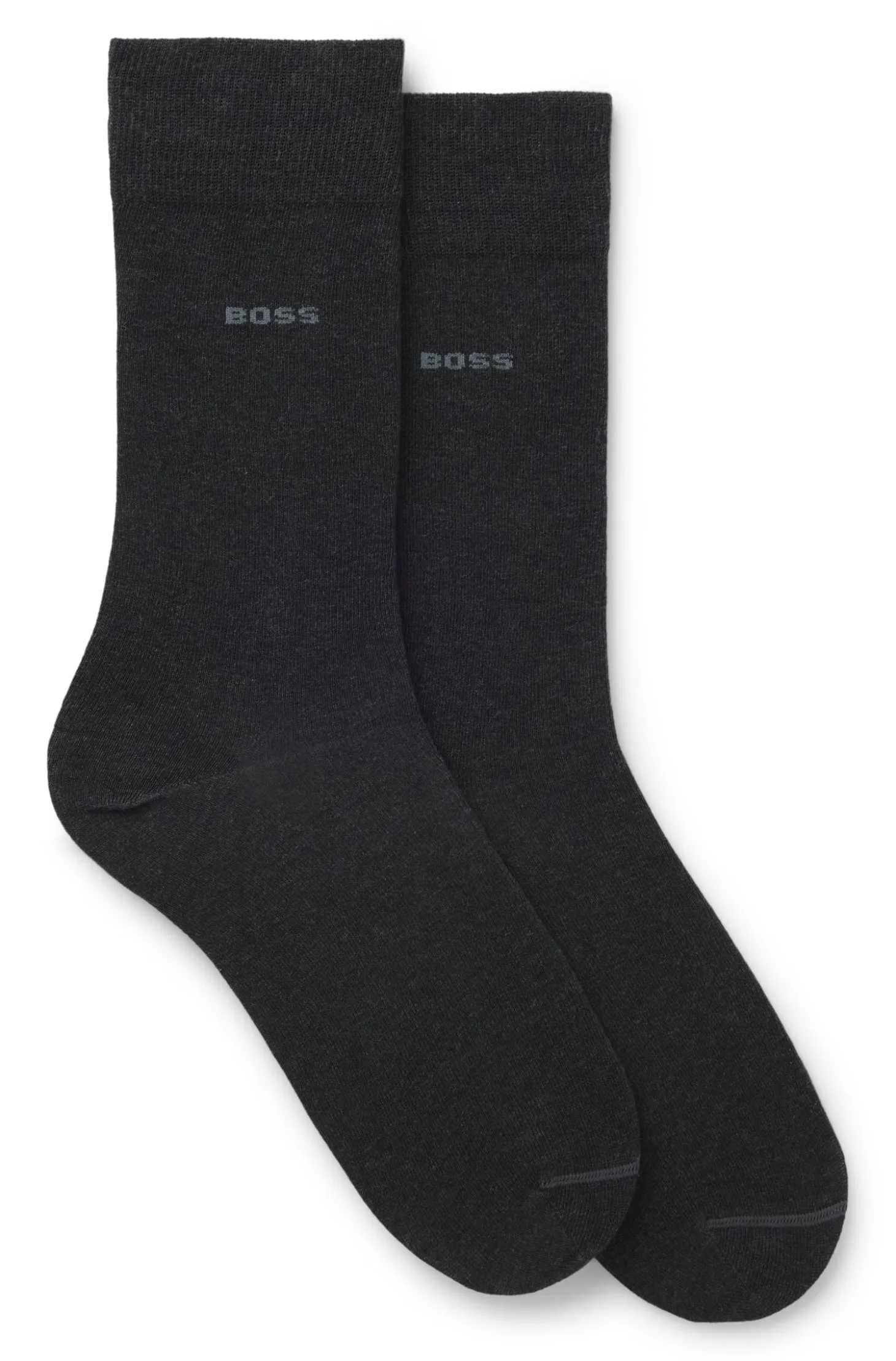 Two-pack business socks in soft compact cotton