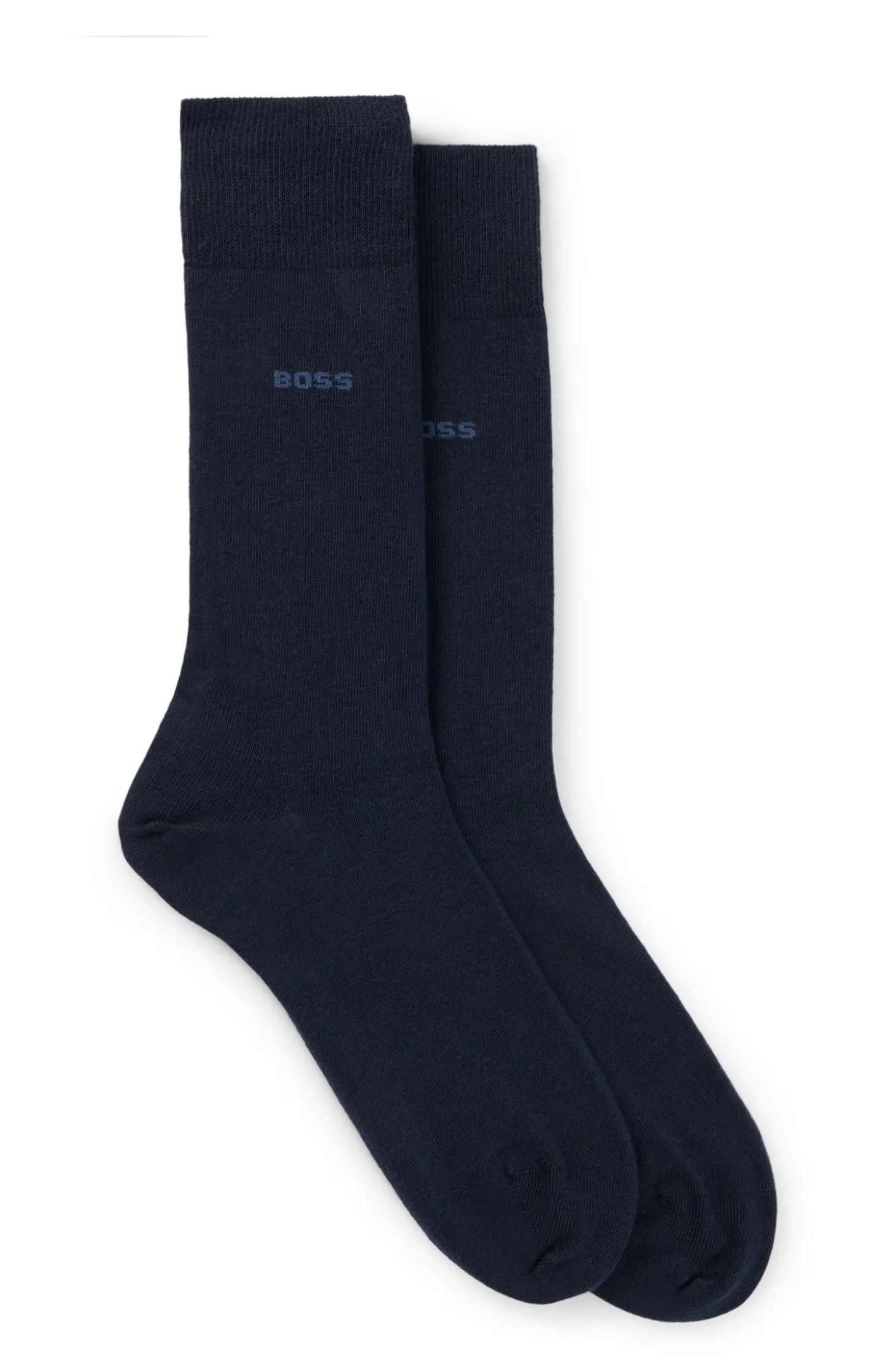Two-pack business socks in soft compact cotton