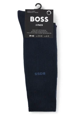 Two-pack business socks in soft compact cotton
