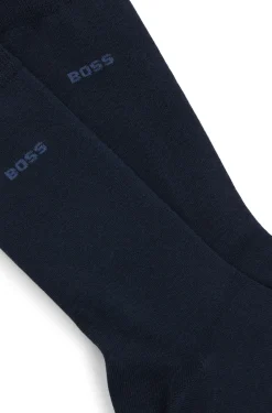 Two-pack business socks in soft compact cotton
