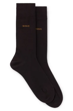 Two-pack business socks in soft compact cotton