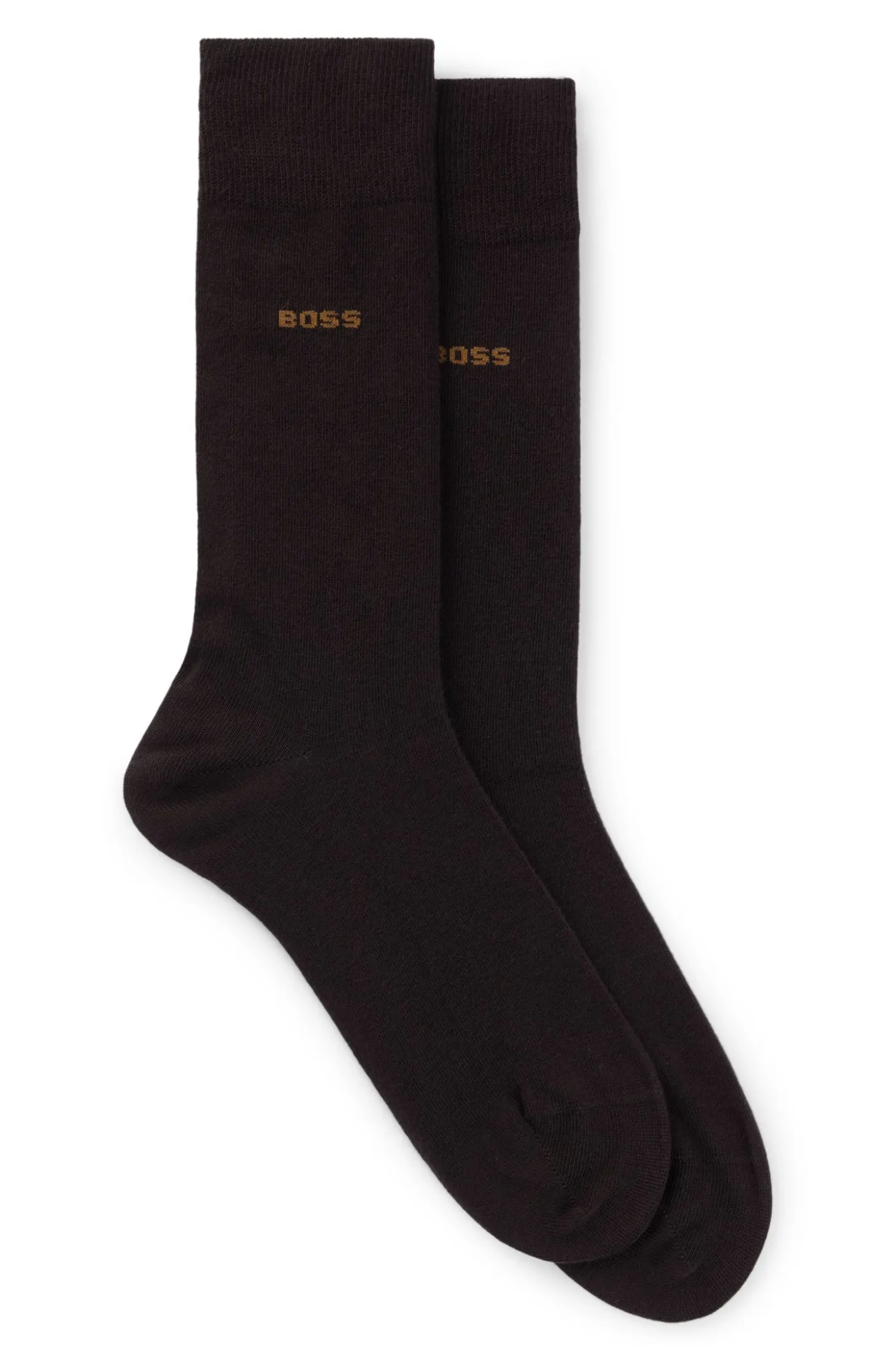 Two-pack business socks in soft compact cotton