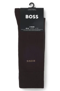 Two-pack business socks in soft compact cotton