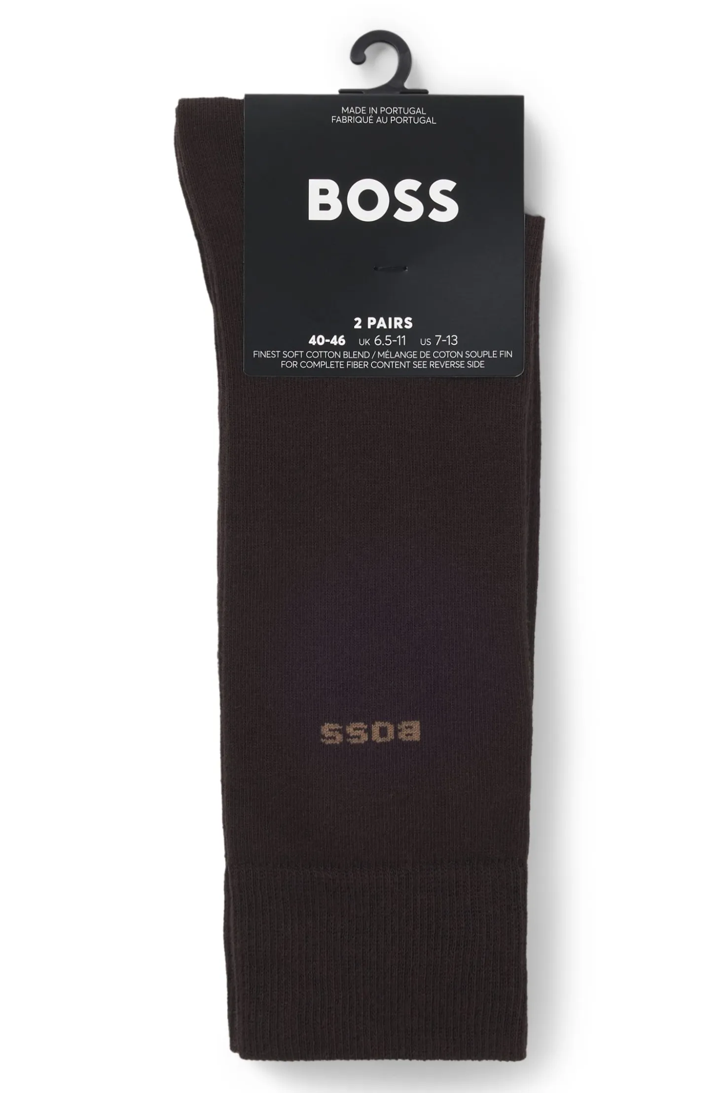 Two-pack business socks in soft compact cotton