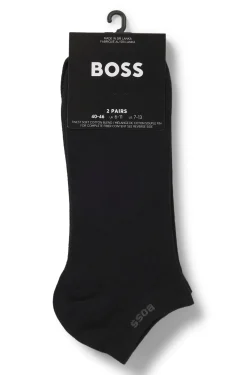Two-pack of ankle-length socks in stretch fabric