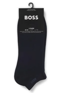 Two-pack of ankle-length socks in stretch fabric