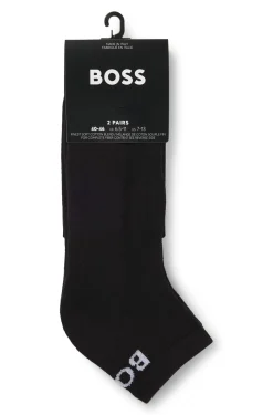 Two-pack of ankle-length socks in stretch fabric