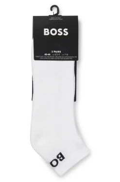 Two-pack of ankle-length socks in stretch fabric