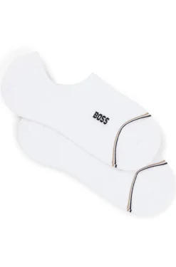 Two-pack of ankle-length socks with branding