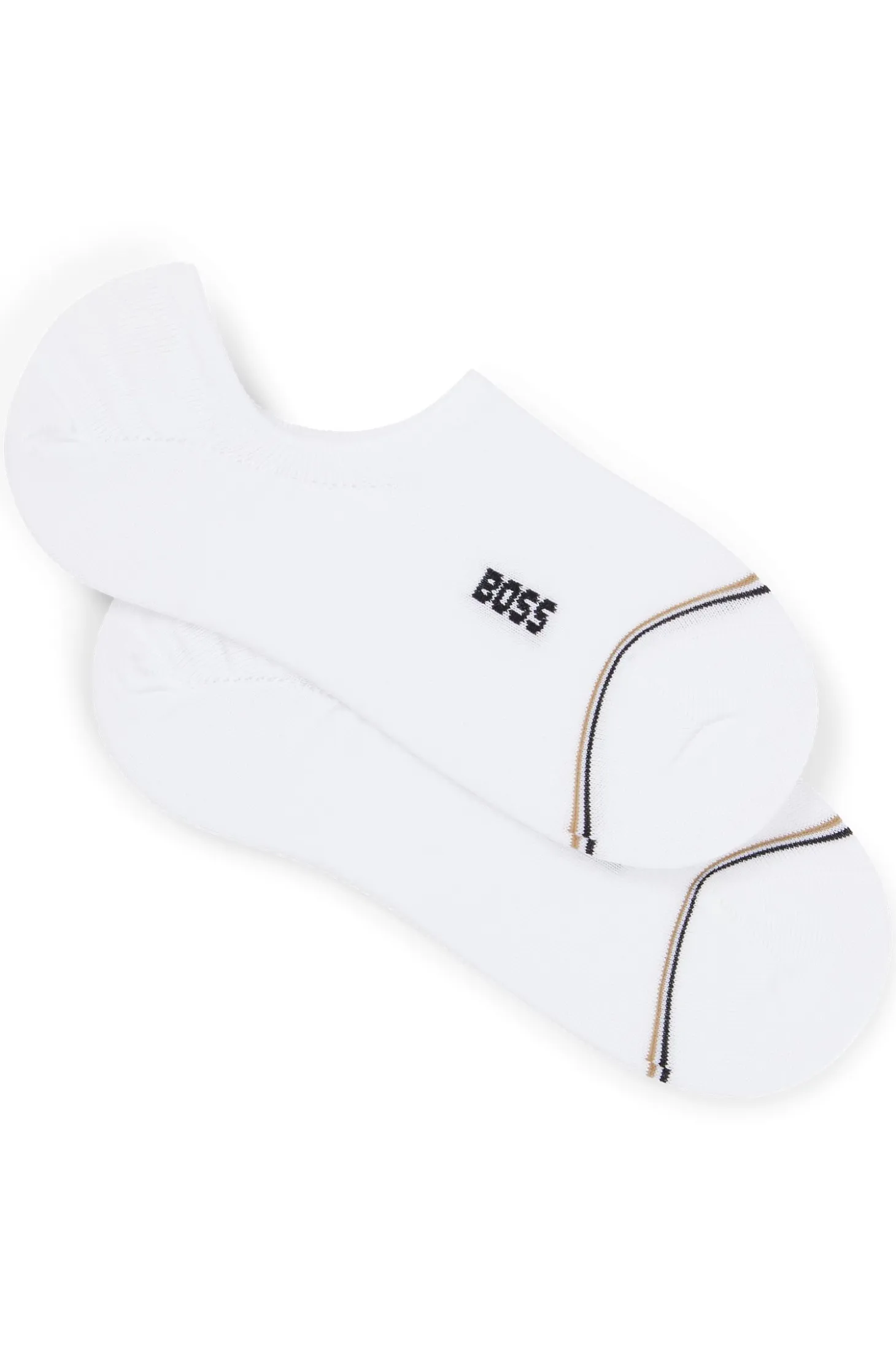 Two-pack of ankle-length socks with branding