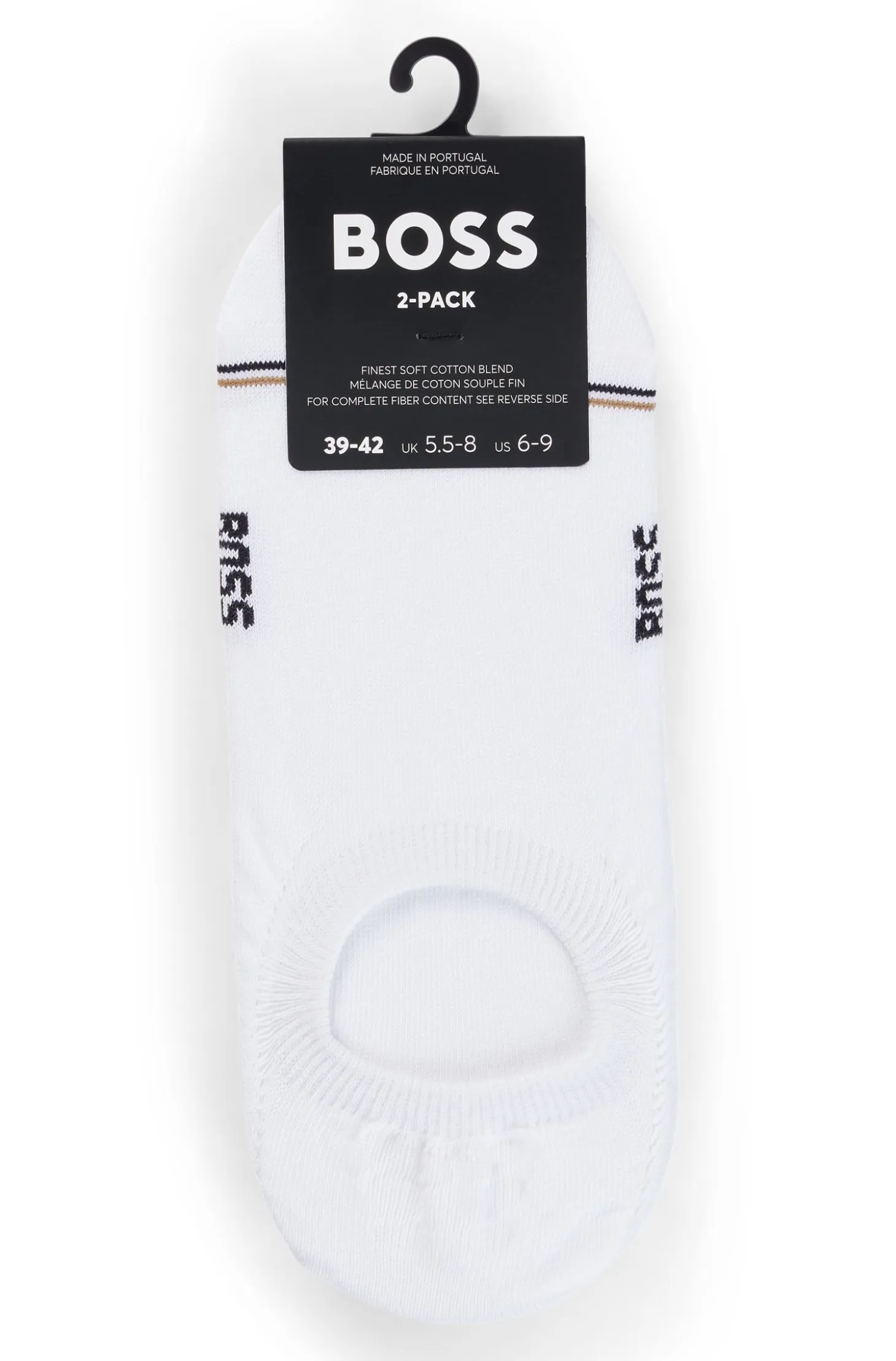 Two-pack of ankle-length socks with branding
