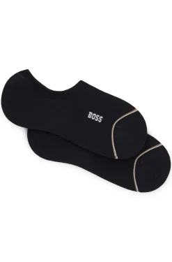 Two-pack of ankle-length socks with branding