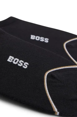 Two-pack of ankle-length socks with branding