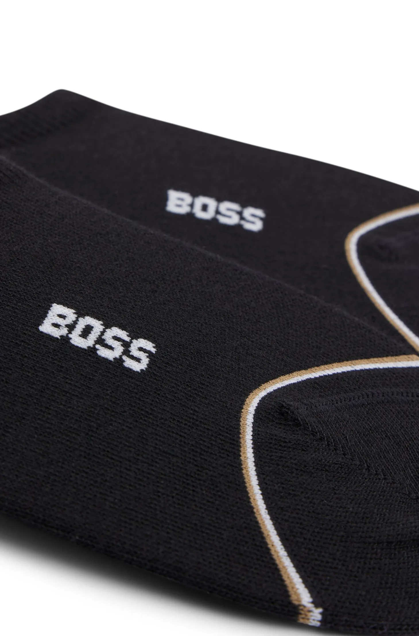 Two-pack of ankle-length socks with branding