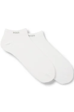 Two-pack of ankle-length socks in stretch fabric