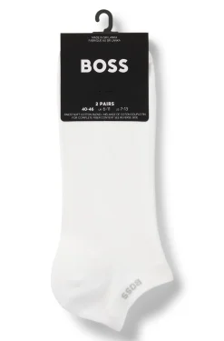 Two-pack of ankle-length socks in stretch fabric