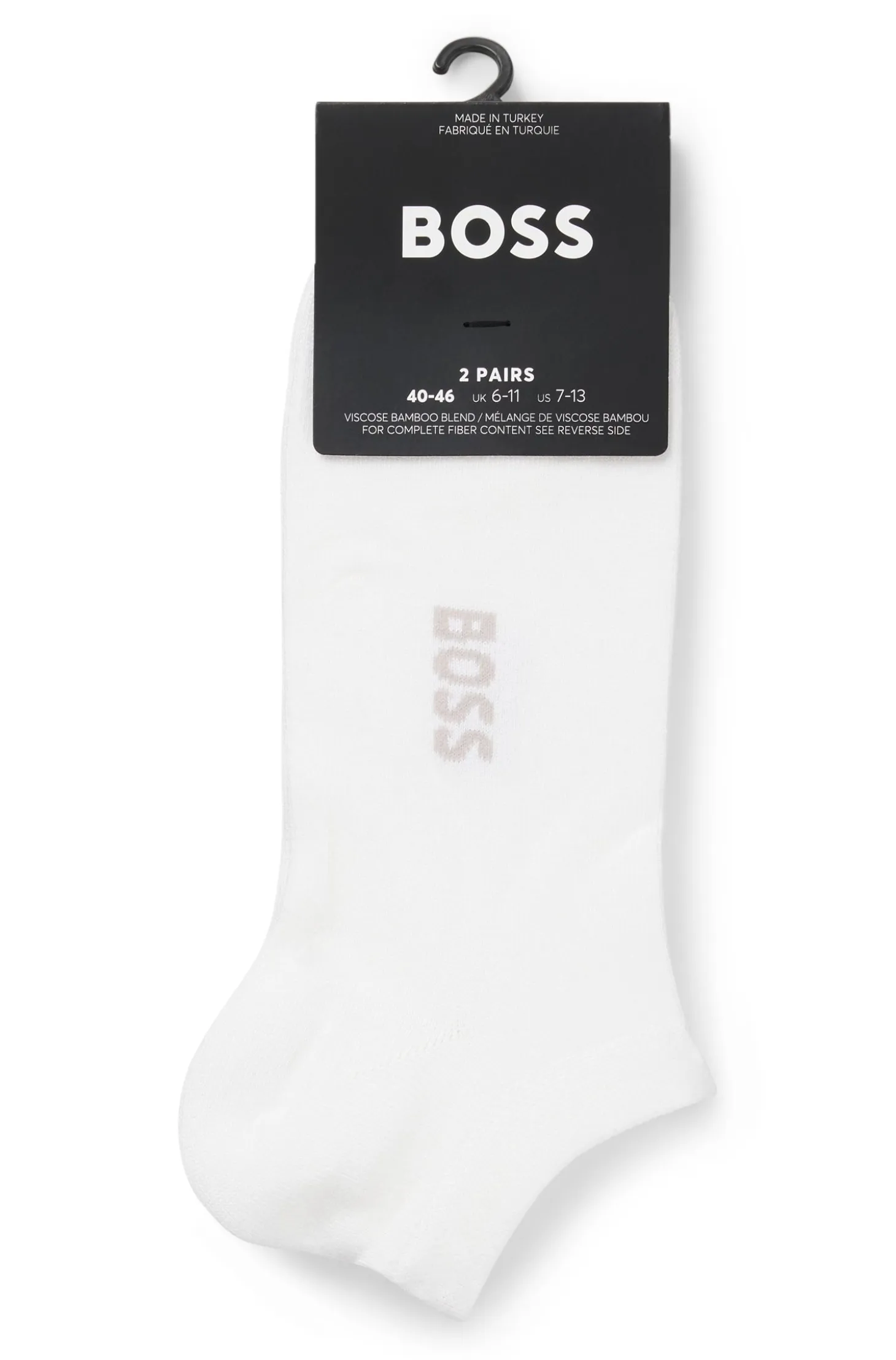 Two-pack of ankle socks in a bamboo blend