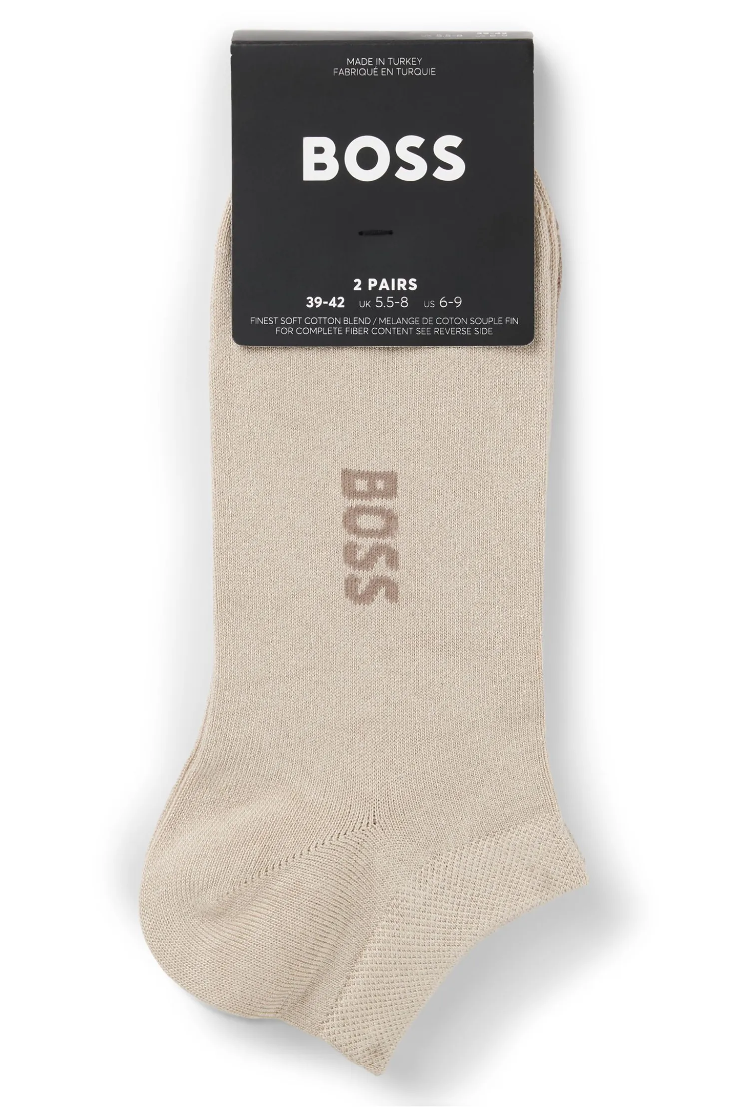 Two-pack of ankle socks in a bamboo blend